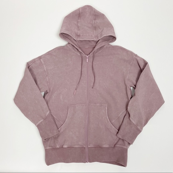 Lululemon Ready To Roll Washed Vintage Mauve Full Zip Hoodie - Picture 4 of 7